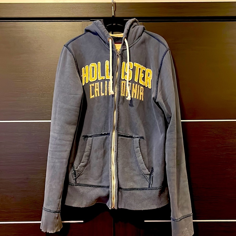 Vintage Y2k Hollister Full Zip Jacket | Medium | Drawstring hood